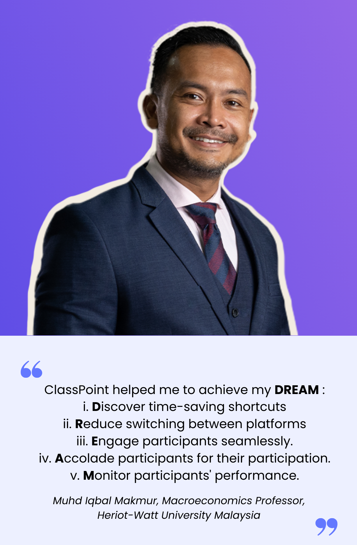 Muhd Iqbal Makmur - ClassPoint case study