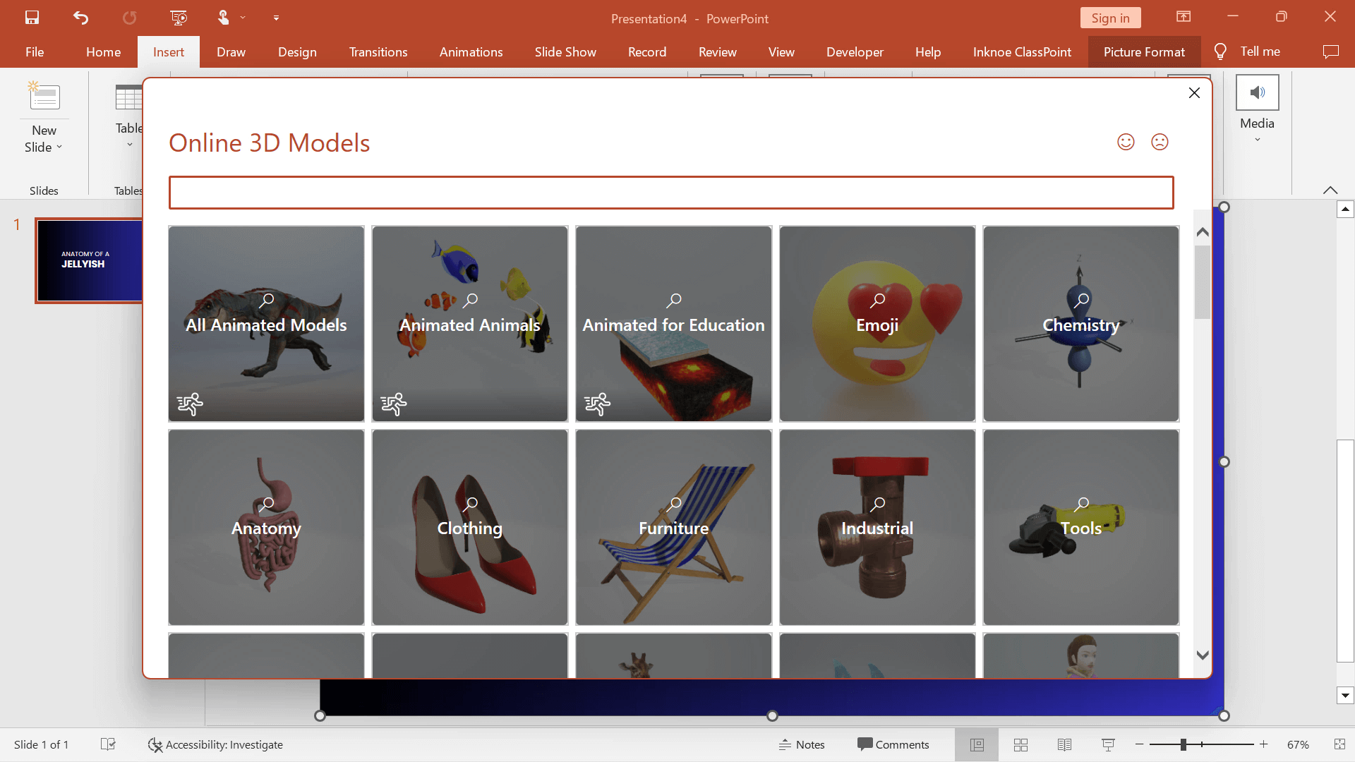 โมเดล 3 มิติเพื่อใช้กับ PowerPoint Animation
