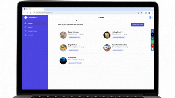 ClassPoint web app