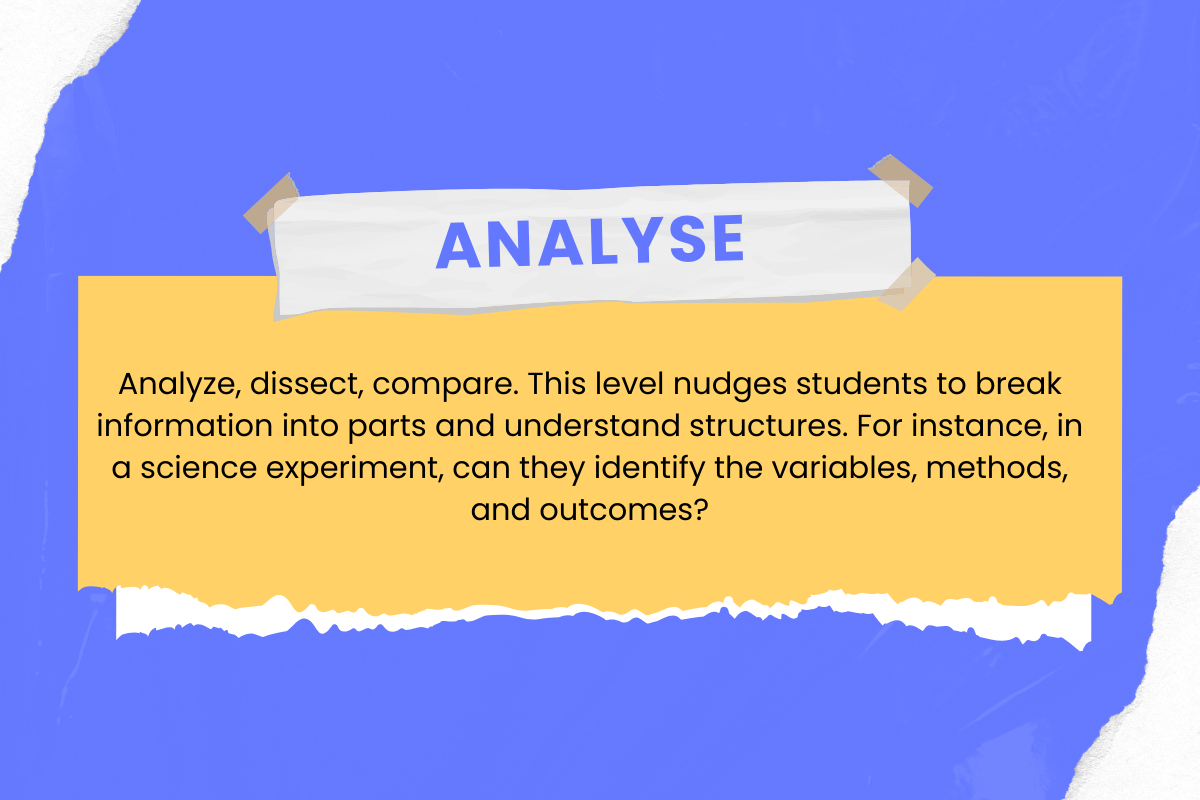 Bloom's Taxonomy Questions on Analyse