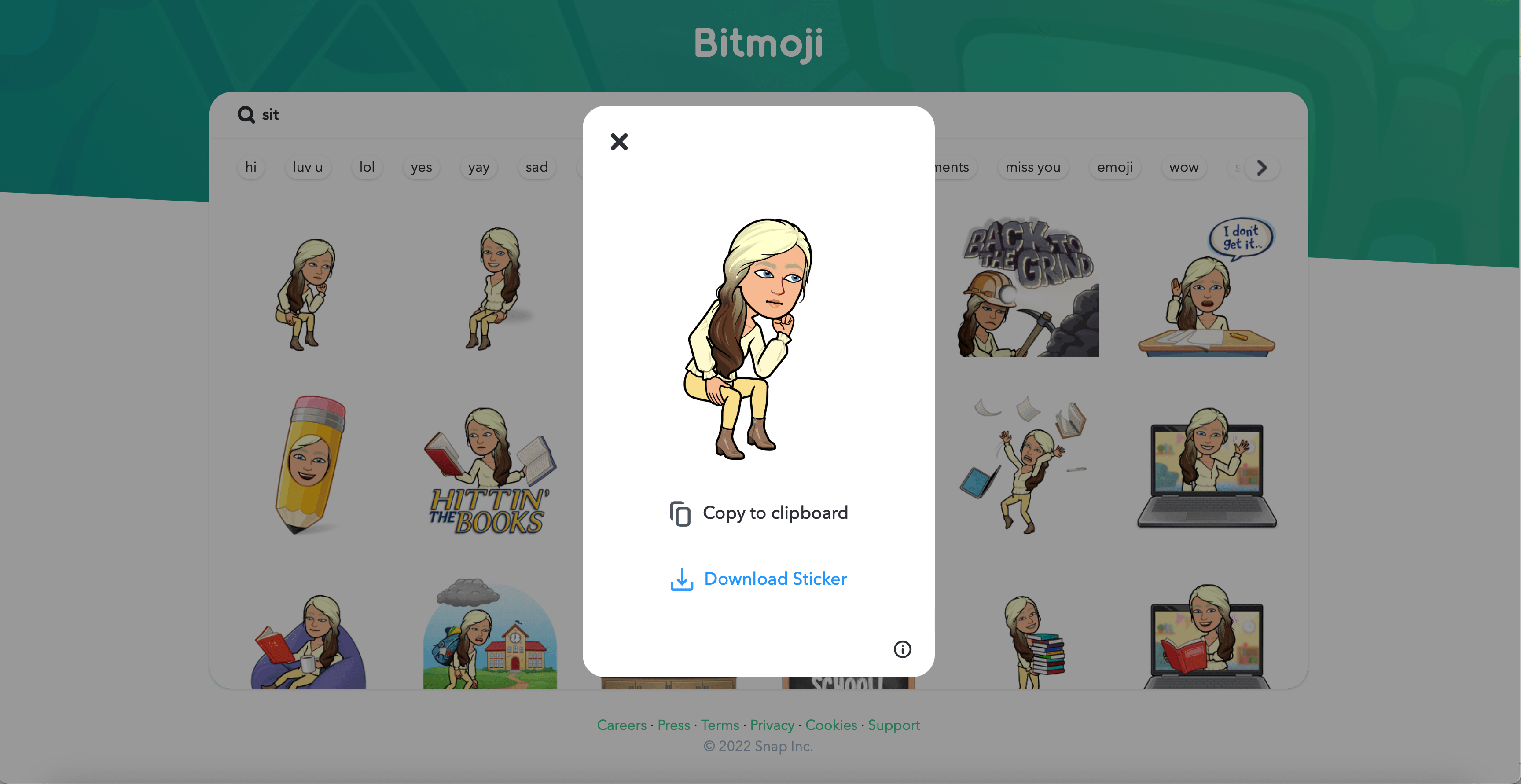 Tải xuống Bitmoji từ bitmoji.com