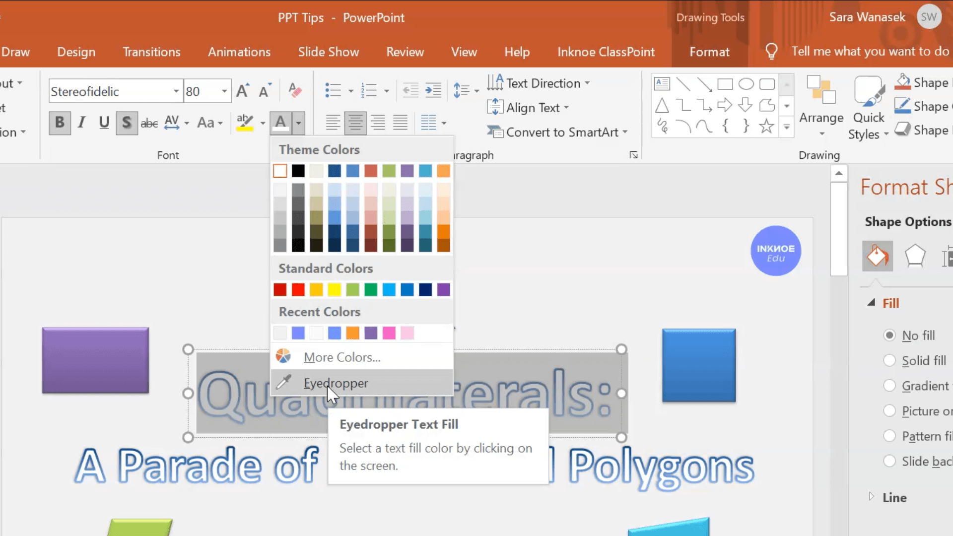 الإنتاجية في PowerPoint تلميح 3 - القطارة