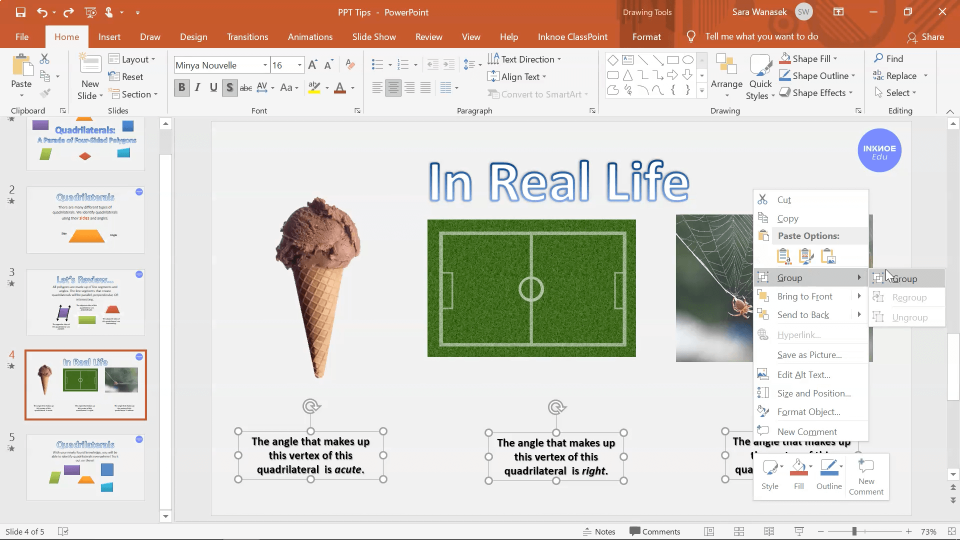 Productividad en PowerPoint Sugerencia 7 - Agrupar Objetos