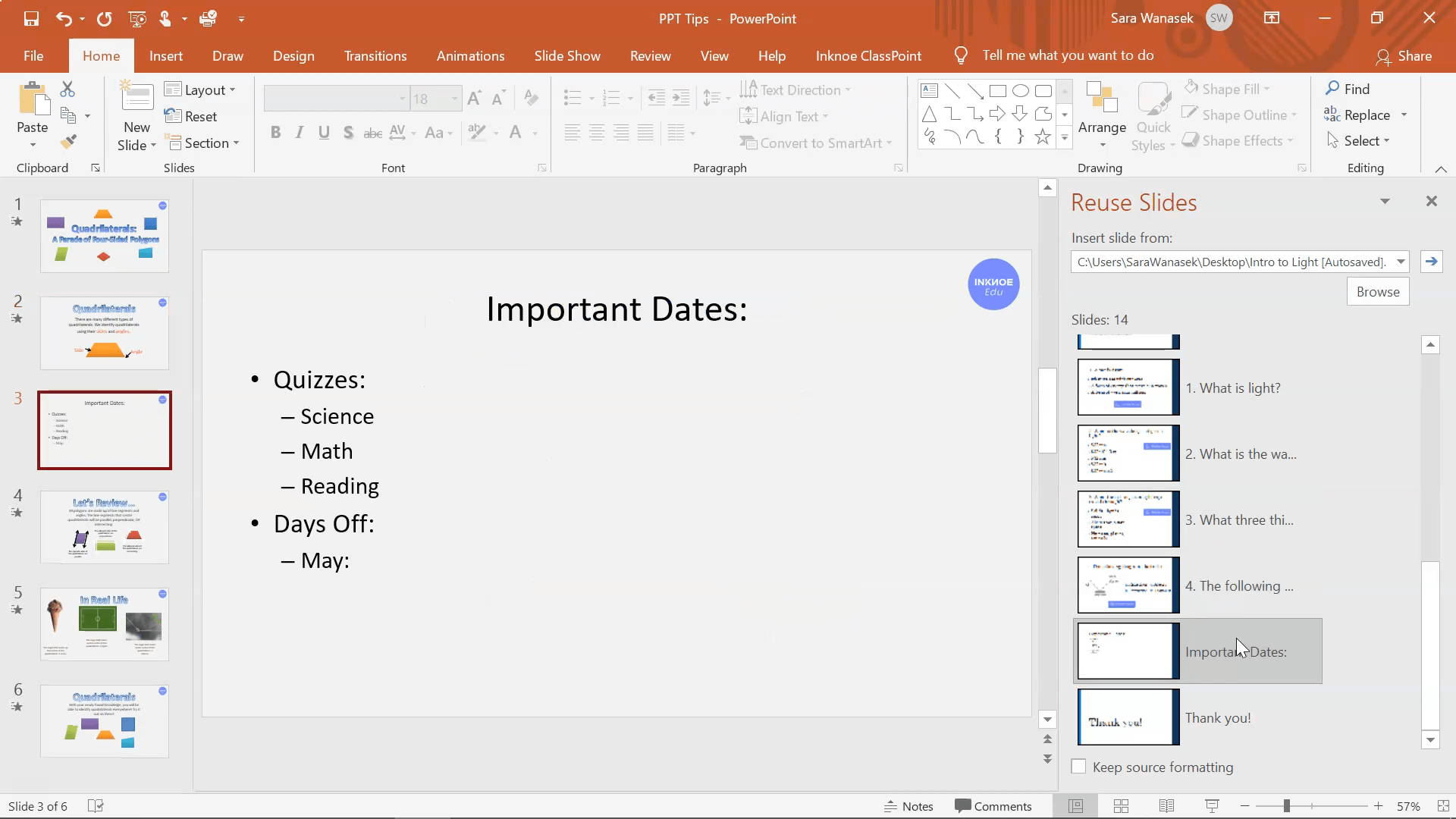 Productivity in PowerPoint Tip 9 - Reuse slides