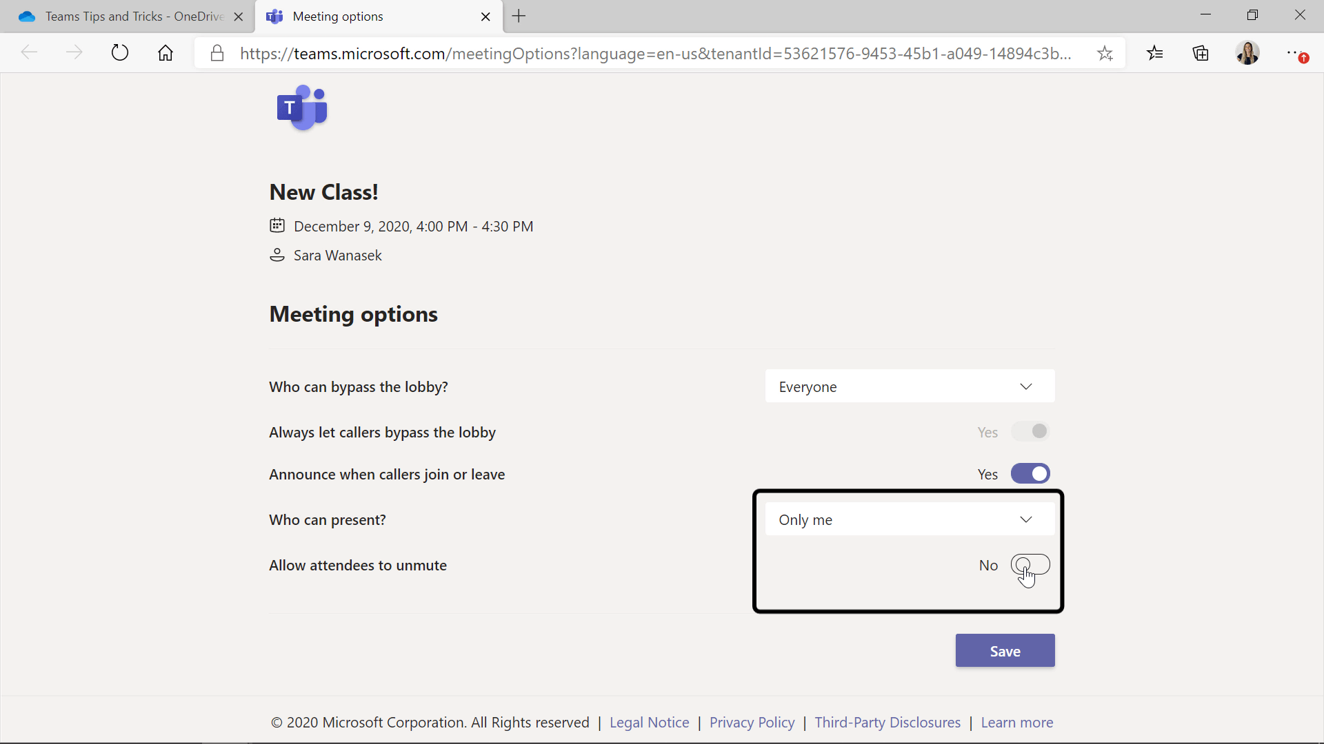 Microsoft teams tips 1: mute attendees