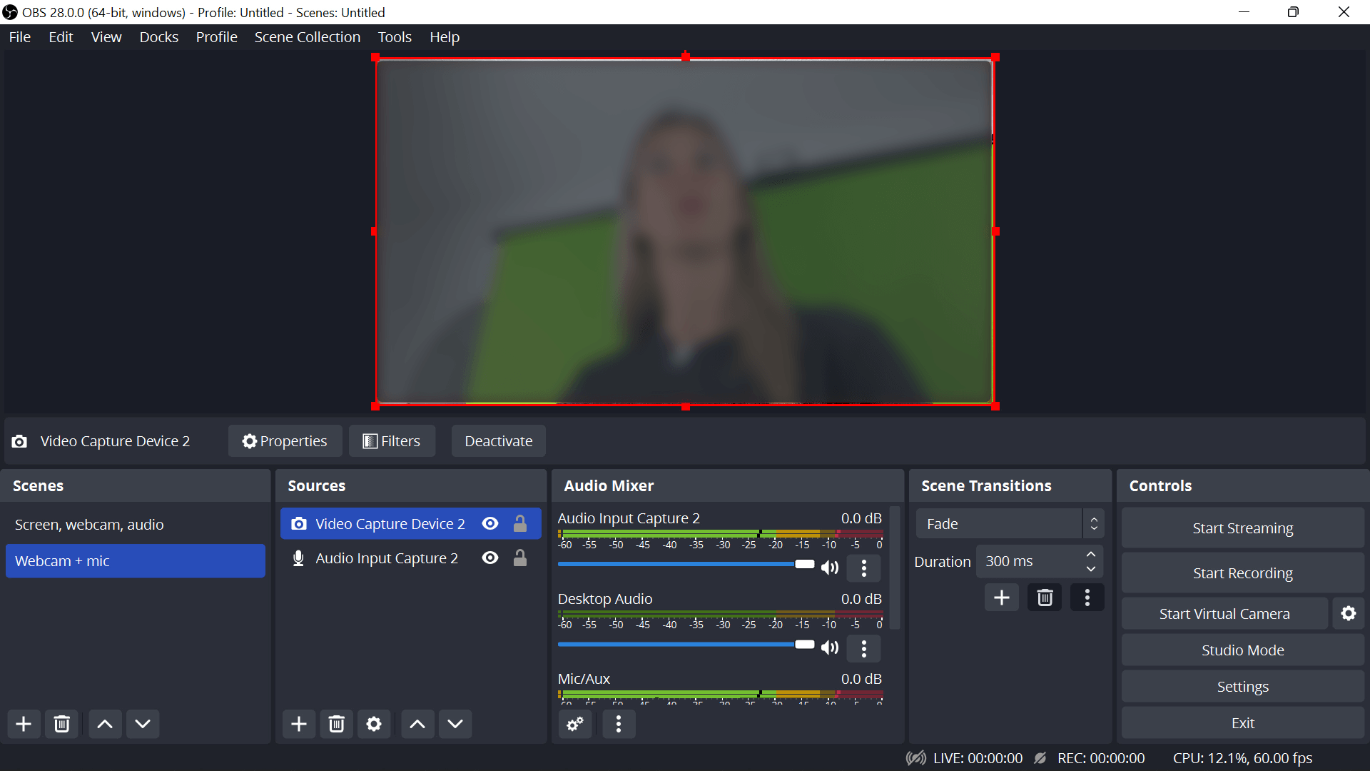 OBS record screen on windows with multiple scenes