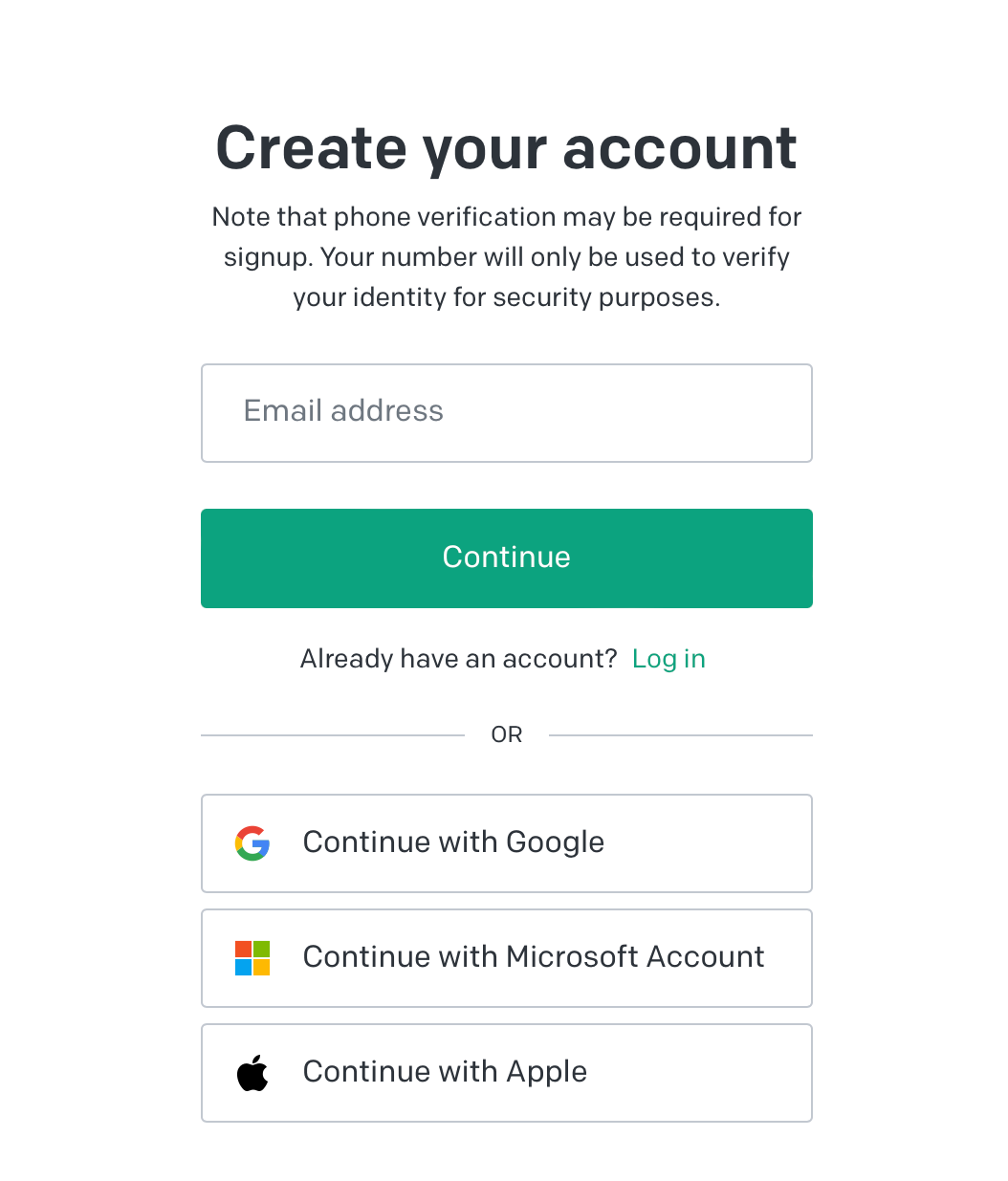 ChatGPT Sign Up An Account