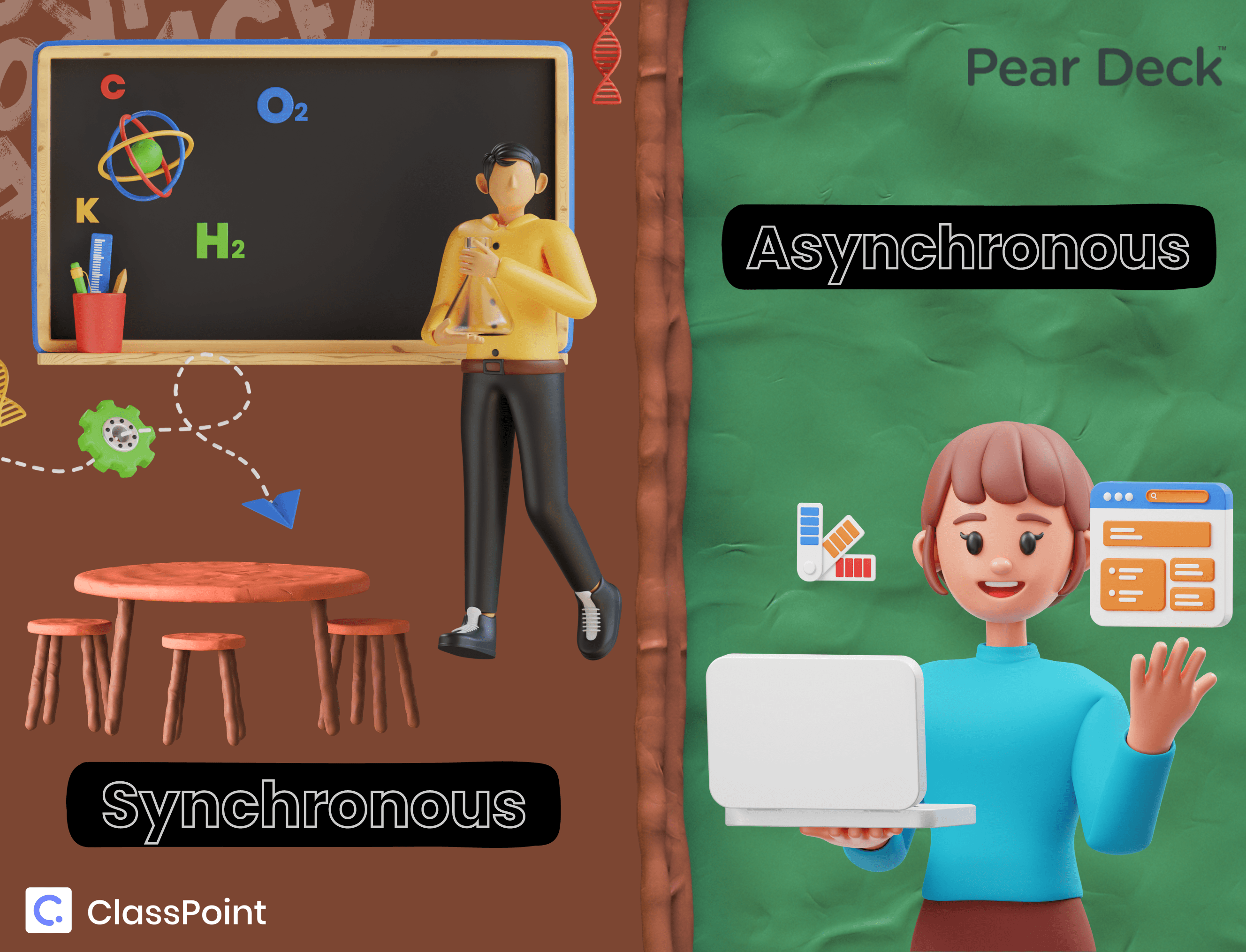 ClassPoint vs Peardeck modes of instruction comparison
