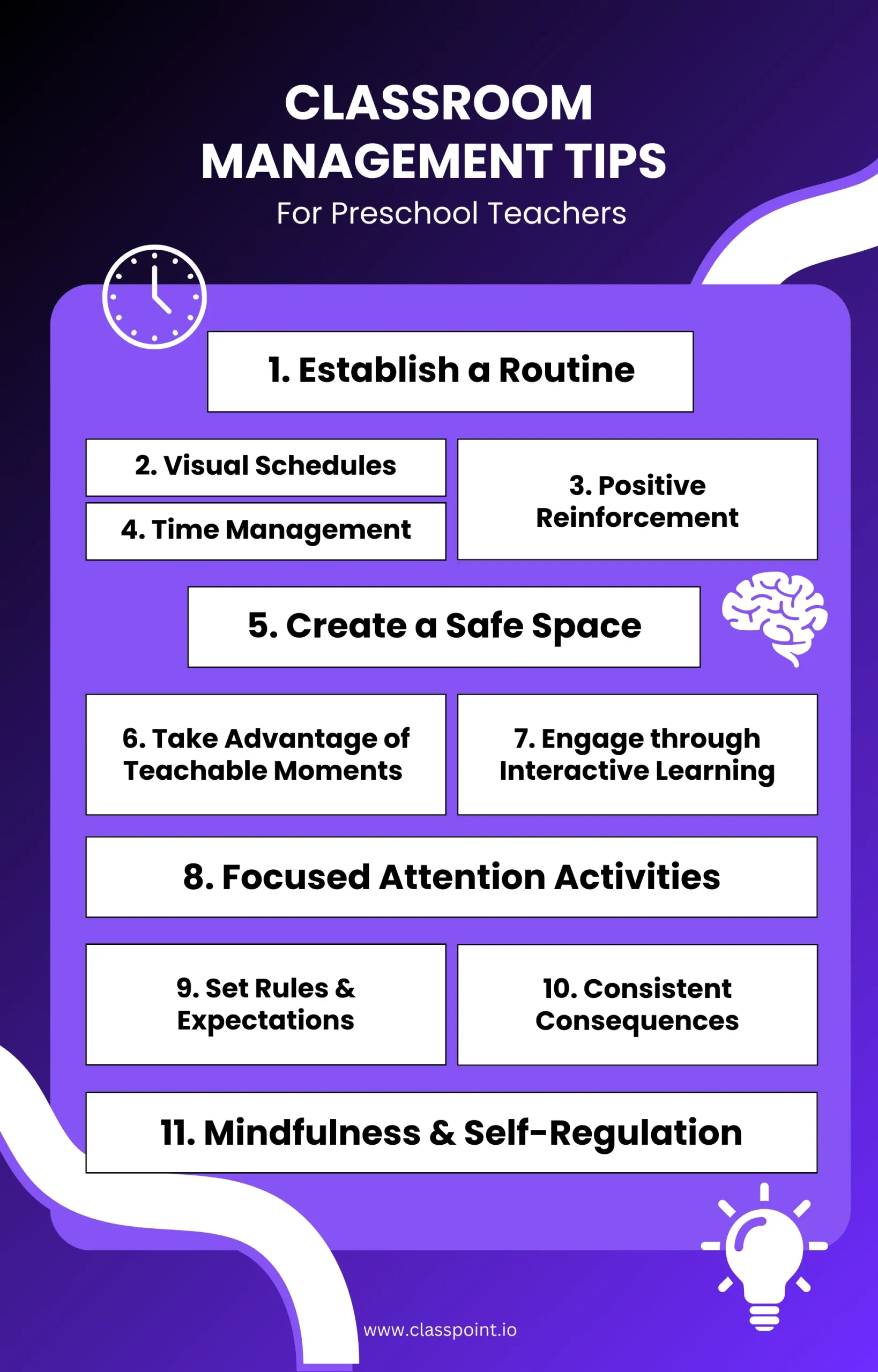 preschool classroom management tips