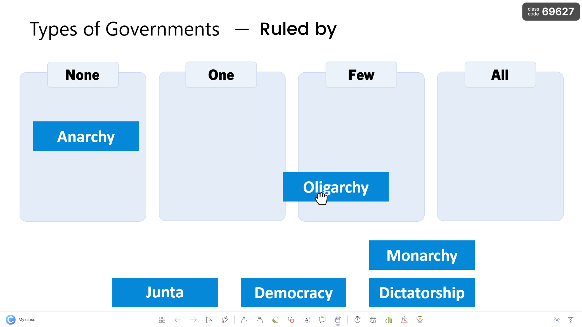 拖放分類活動