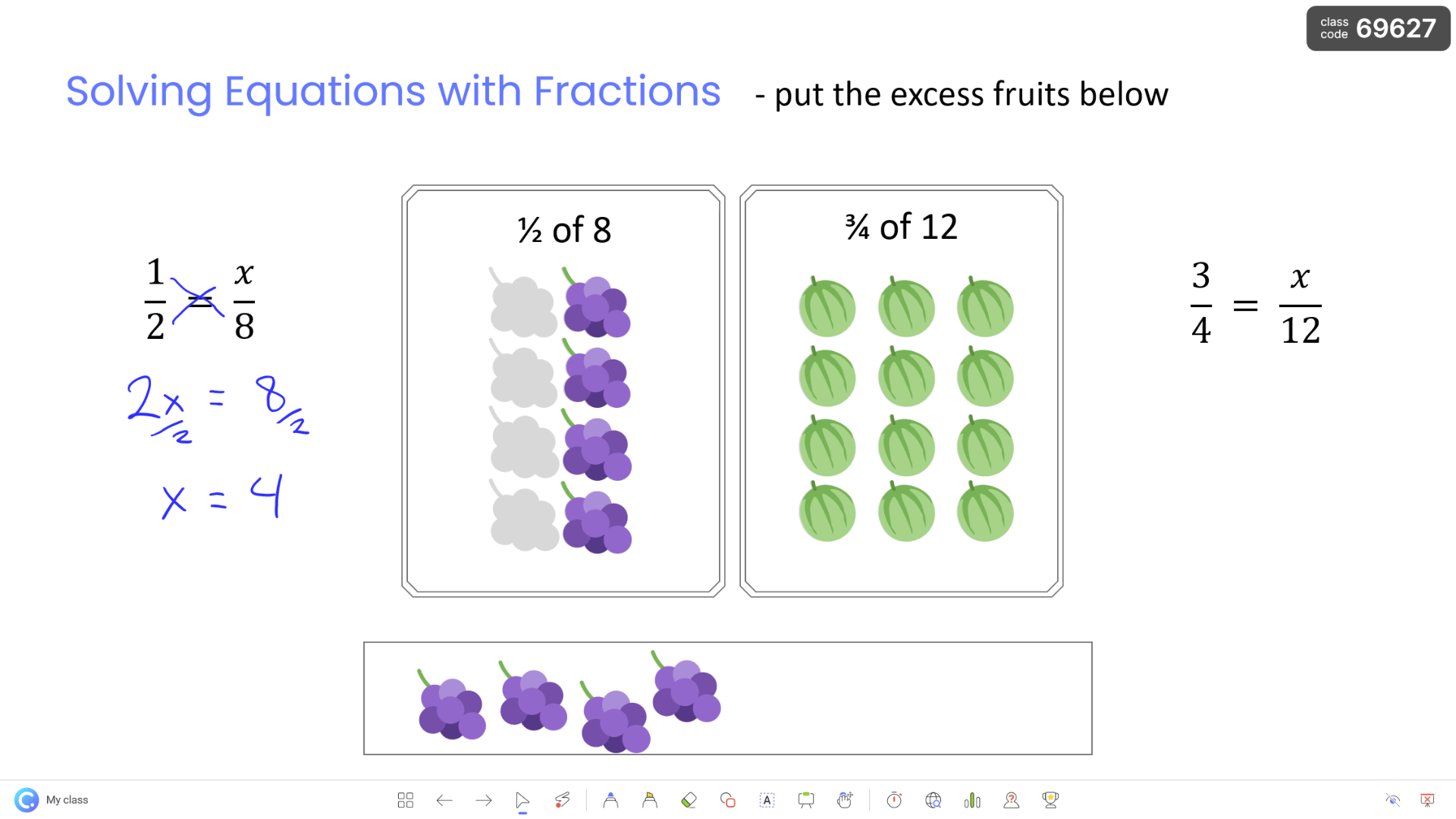 Actividad matemática de arrastrar y soltar