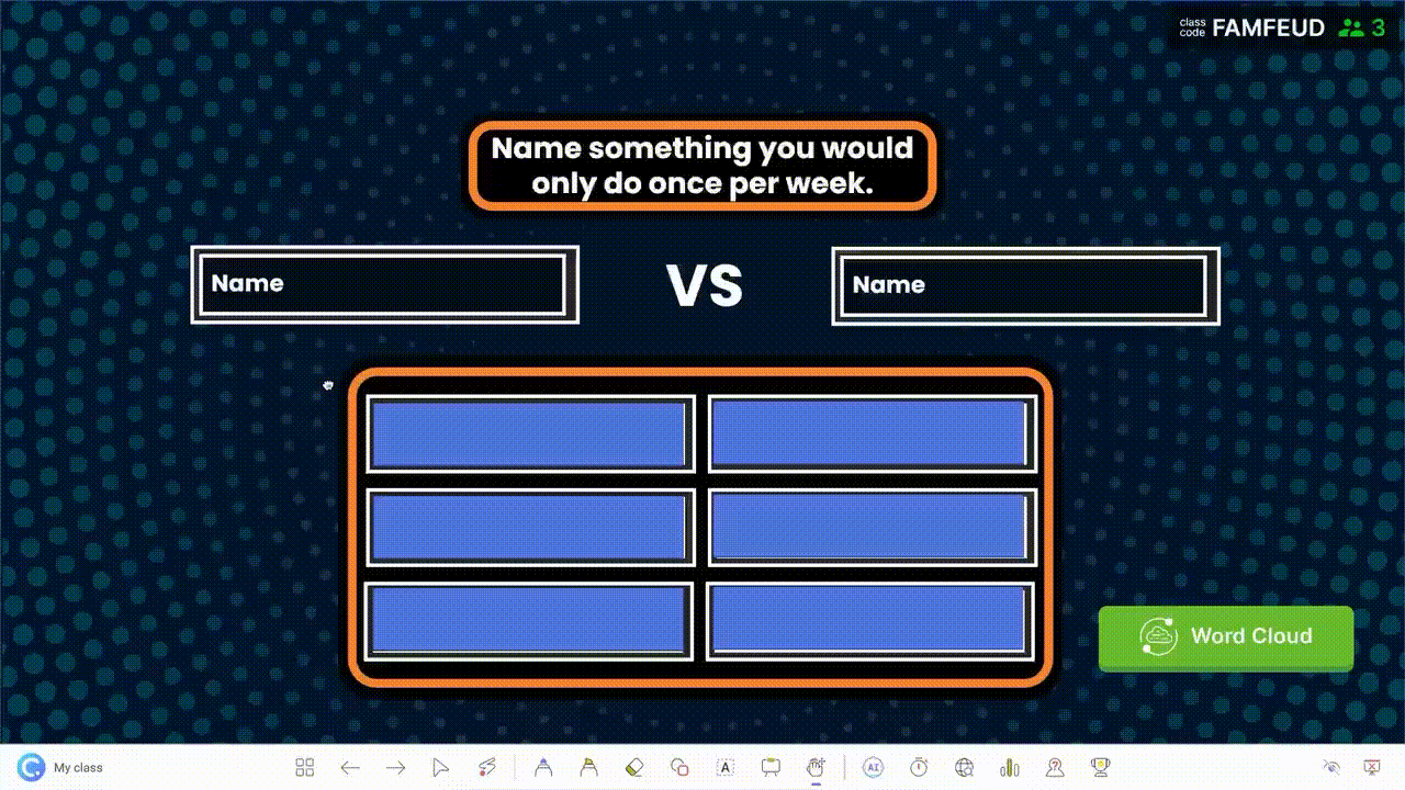 Family Feud Reveal Answers Using Draggable Objects