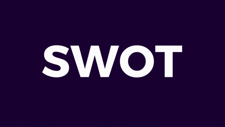 GIF showing the final animation of SWOT Analysis PowerPoint Template 