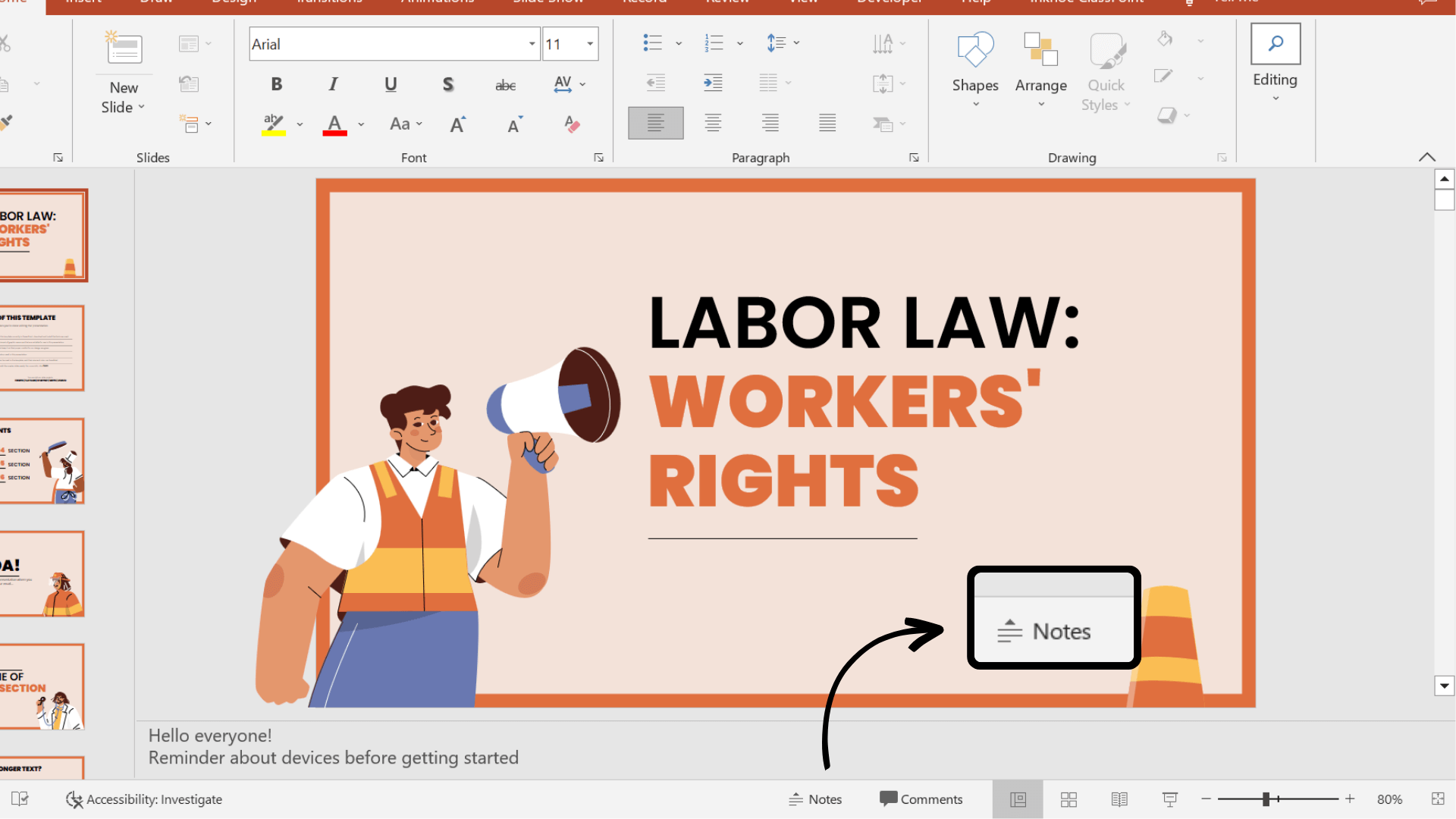 thêm ghi chú vào powerpoint  