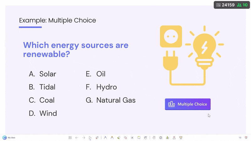 run multiple choice question quiz game in powerpoint