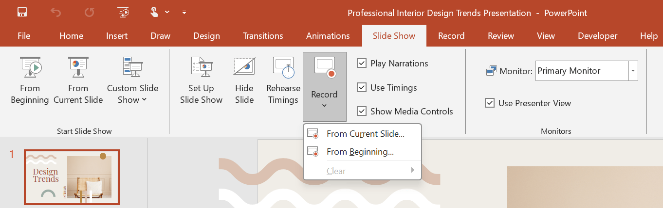 How to record audio on PowerPoint
