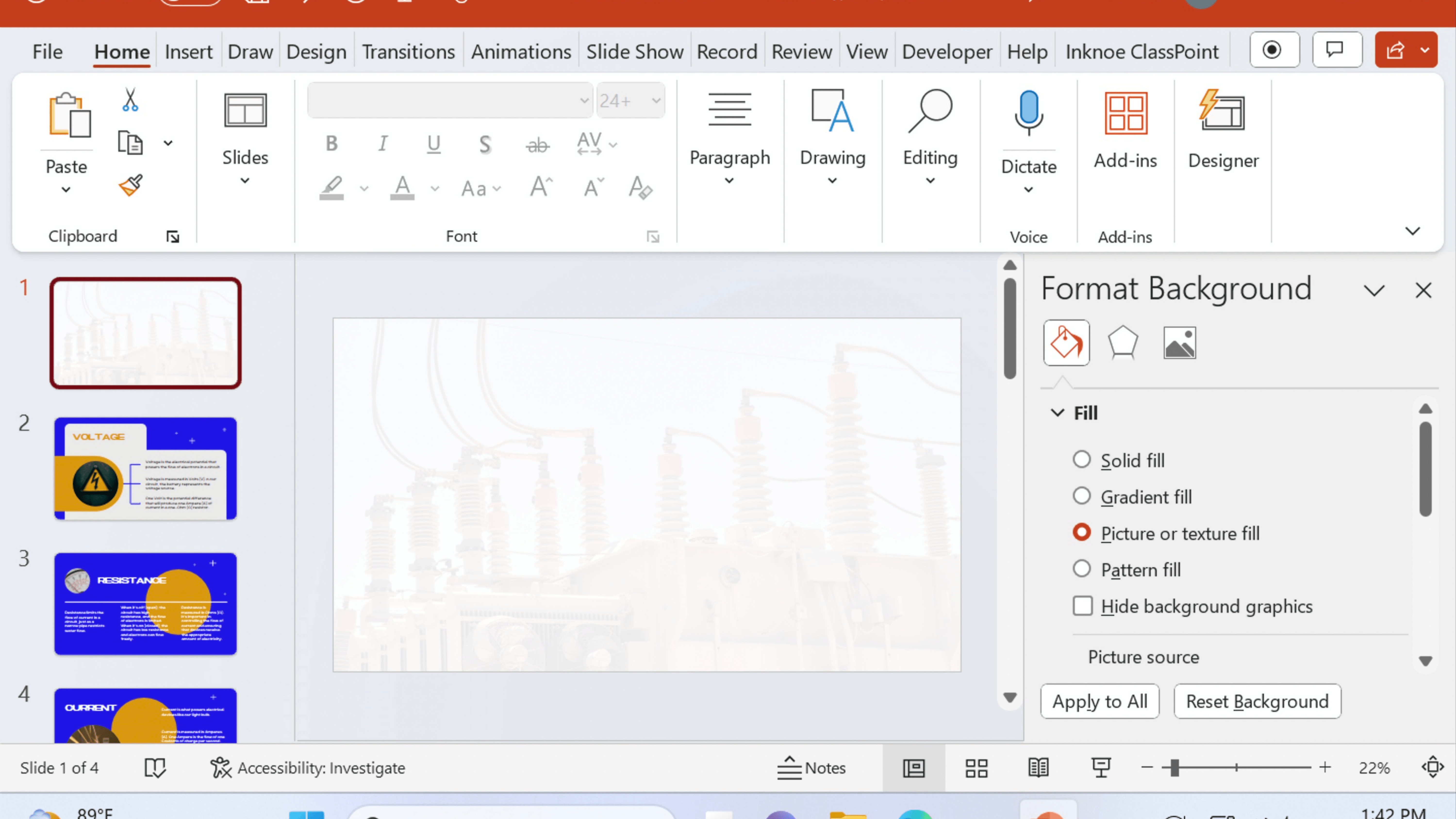 Current and Voltage PowerPoint Presentation Animation Step 2