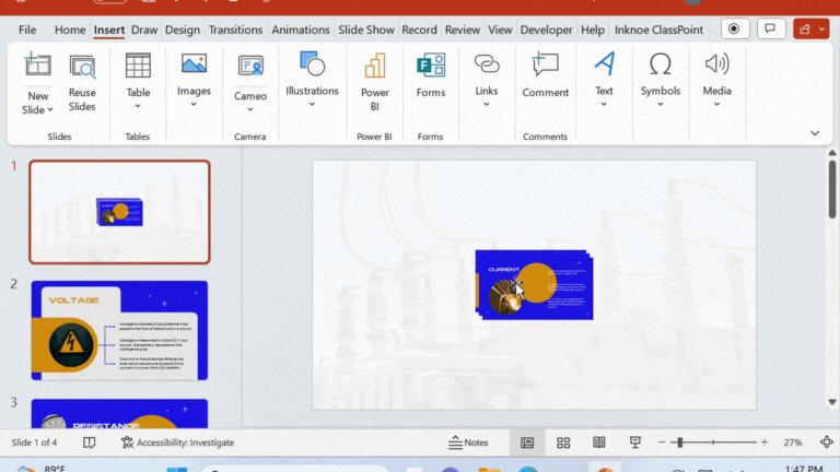 Current and Voltage PowerPoint Presentation Animation Step 4