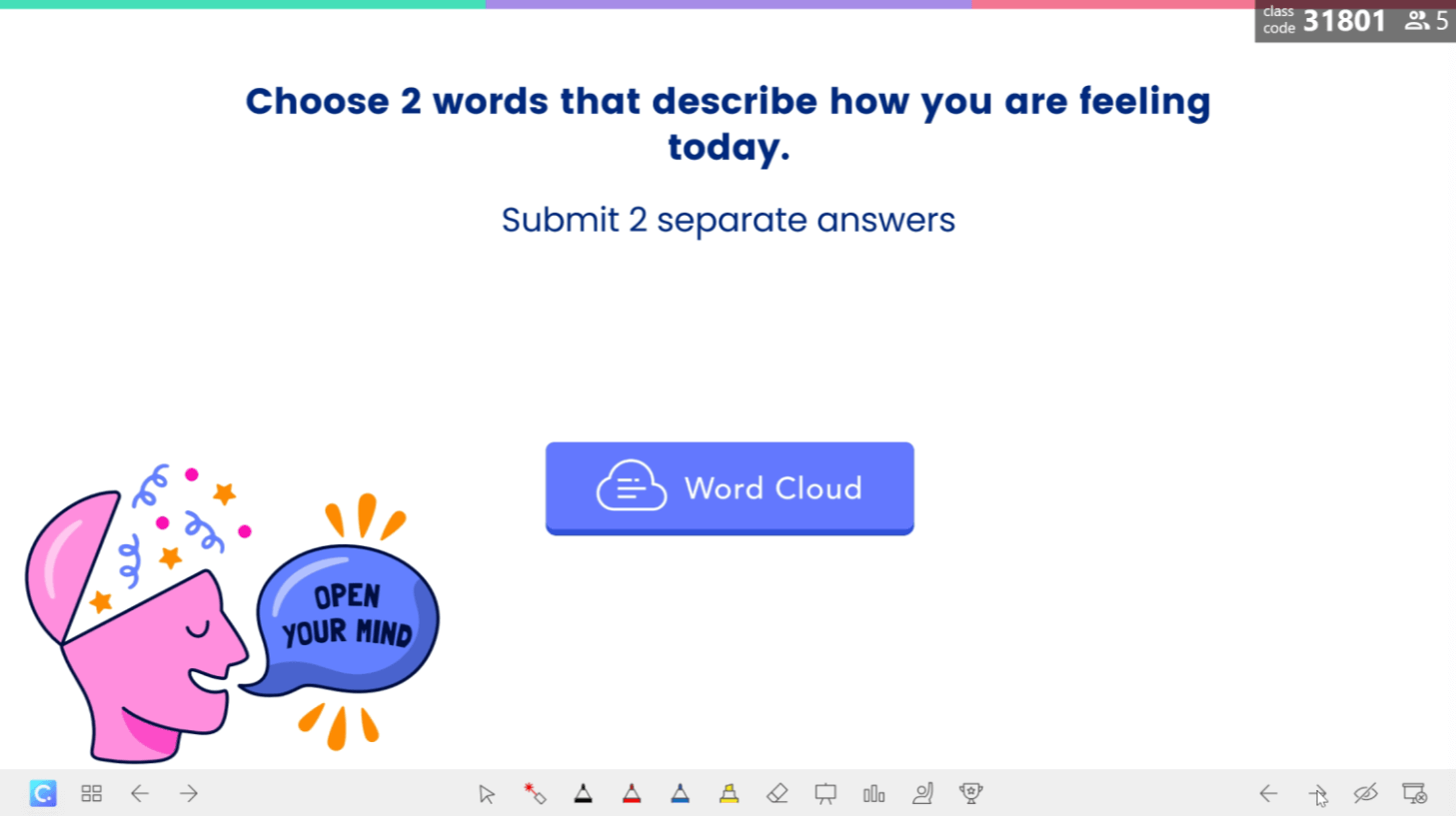 Activités de nuage de mots : Décrivez ce que vous ressentez, SEL