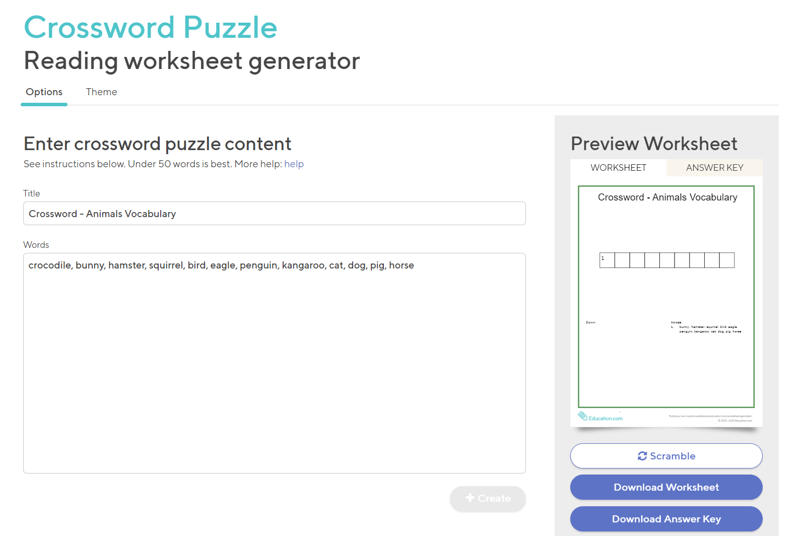 Crossword Puzzle Classroom Review Game