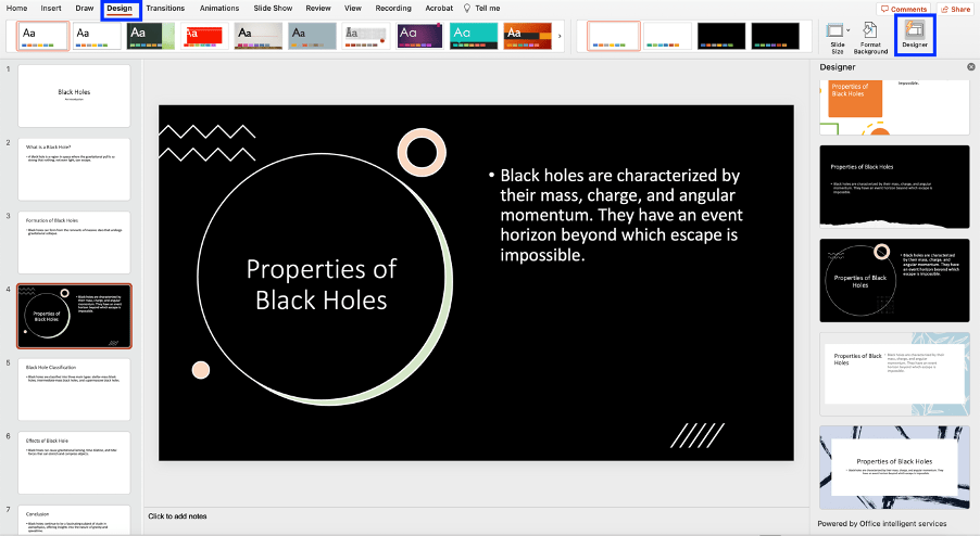 ตัวออกแบบ PowerPoint