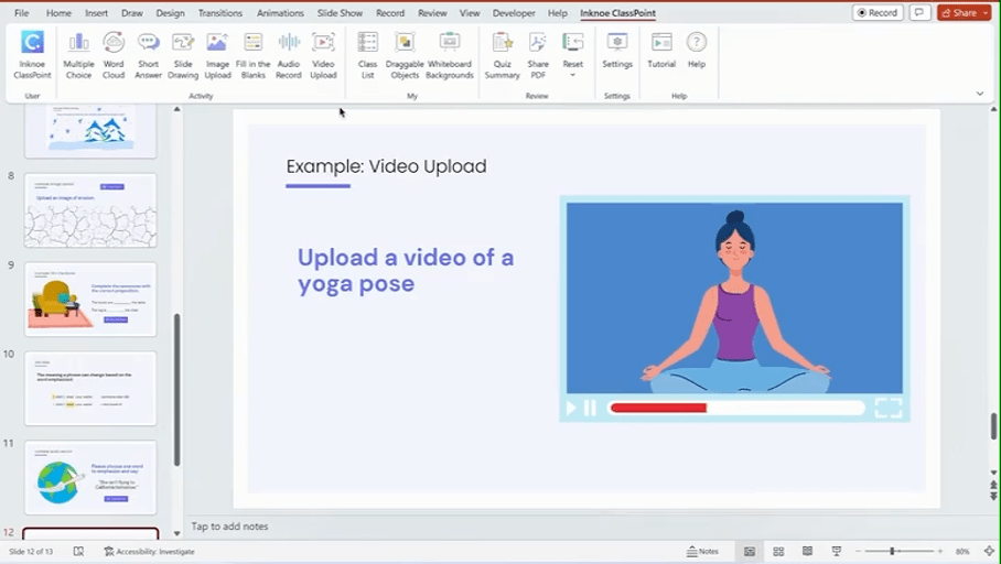 Pengunggahan multimedia kolaboratif di PowerPoint