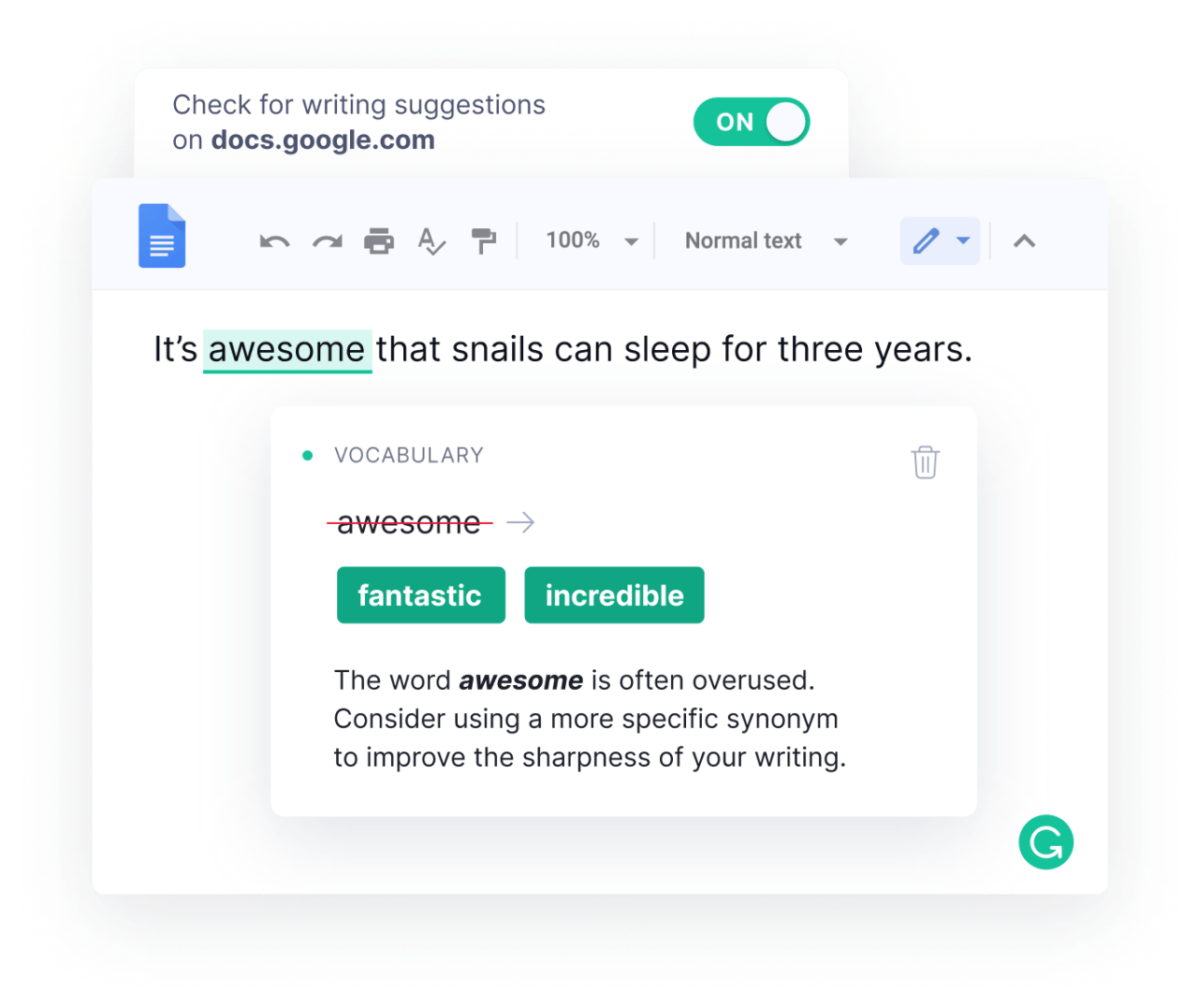 Grammarly - salah satu aplikasi kelas terbaik untuk guru