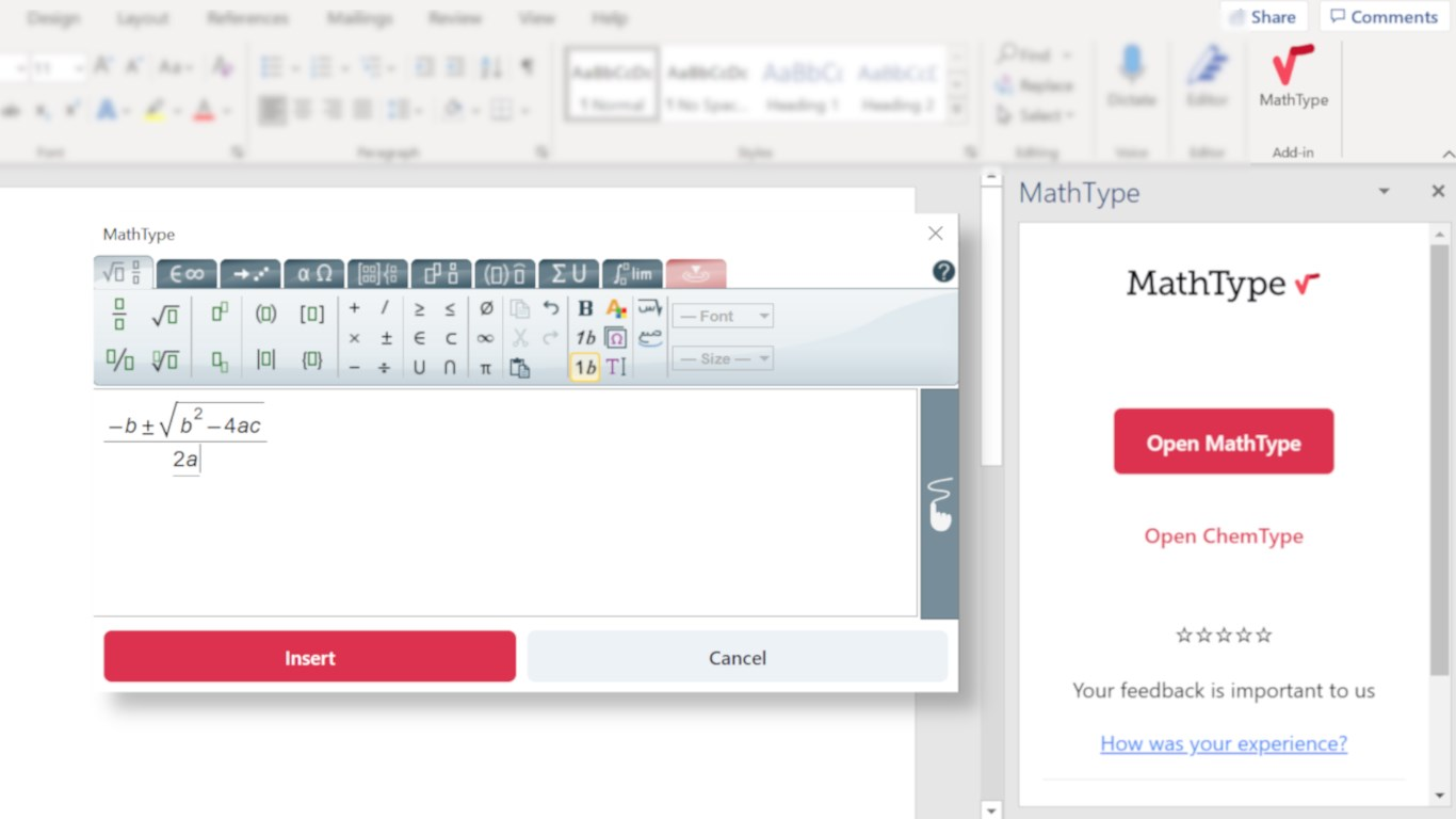 Best AI for math: MathType