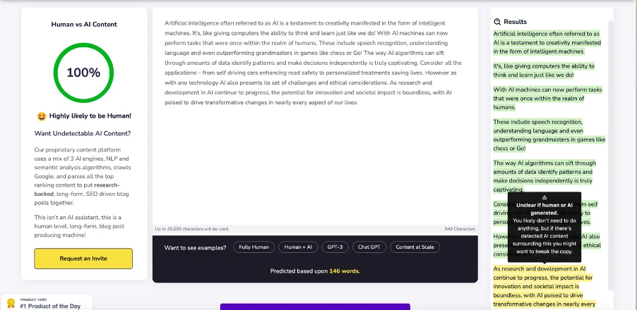 规模内容 AI 检测器