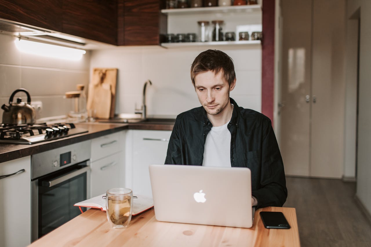 Employee working from home