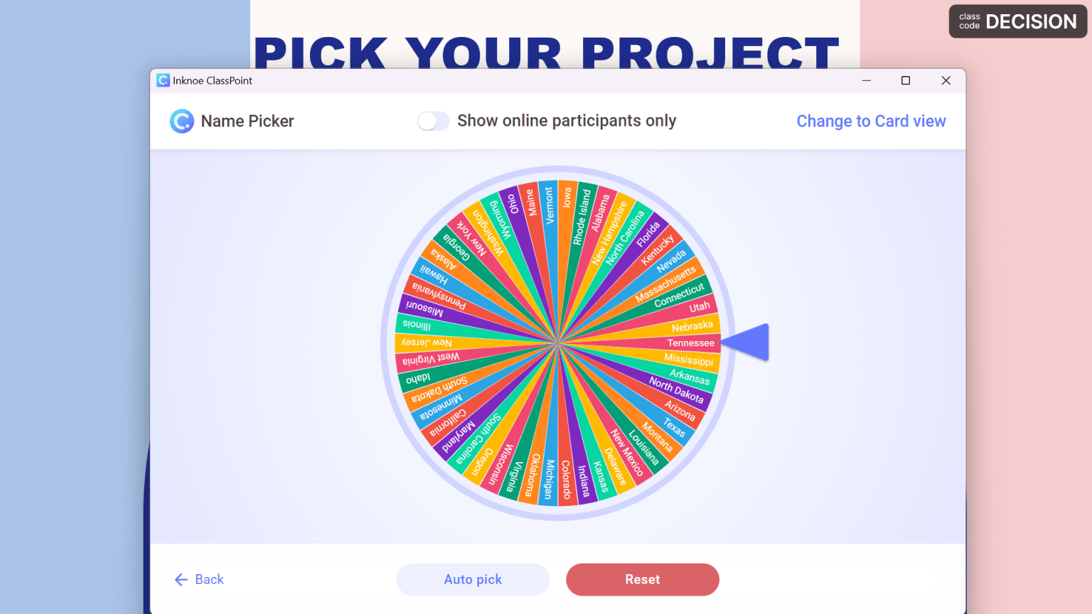 Add A Spinning Wheel Of Names In PowerPoint For Fun DecisionMaking ClassPoint Blog