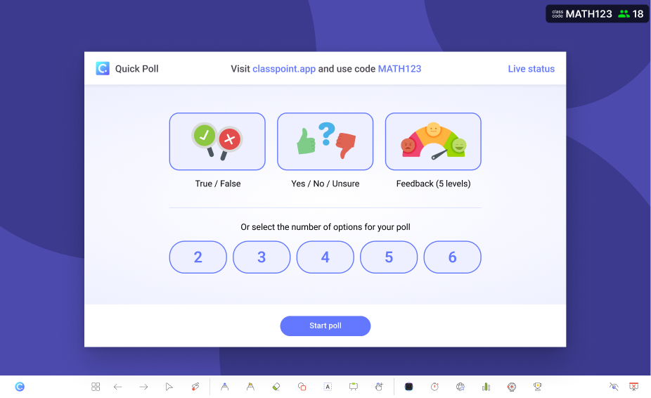 ClassPoint quick poll for would you rather questions for kids