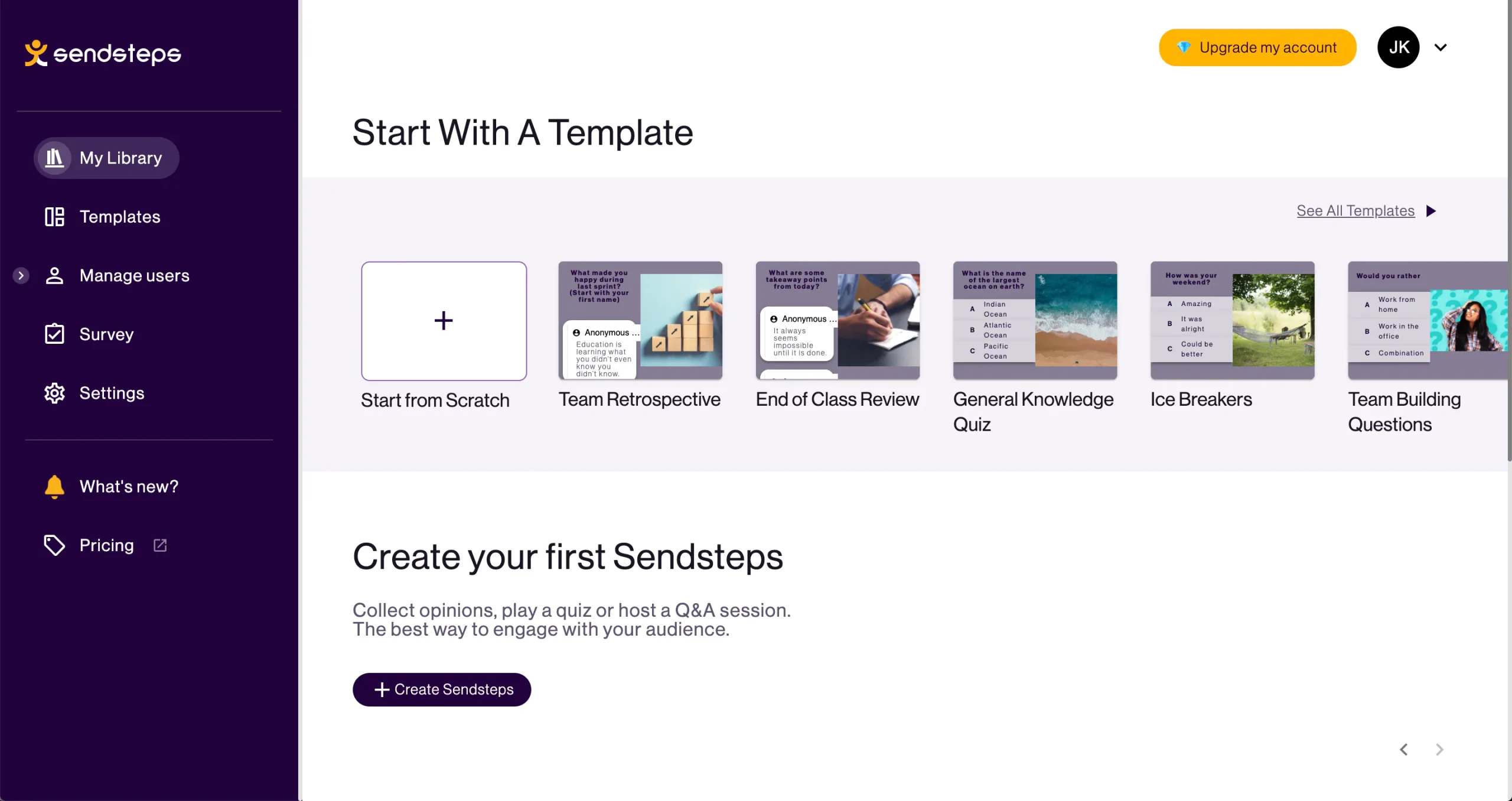 เครื่องกำเนิดแบบทดสอบ ai - ตัวอย่าง sendsteps