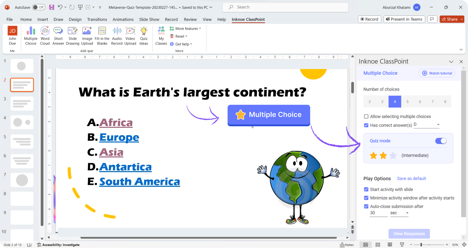 How to Make a Quiz Game in PowerPoint | ClassPoint