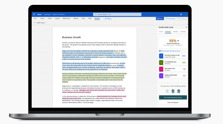 turnitin draft coach screenshot