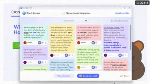 ClassPoint share activity